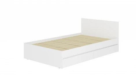 Кровать БТС 1,2 м Симпл КР-07, белый