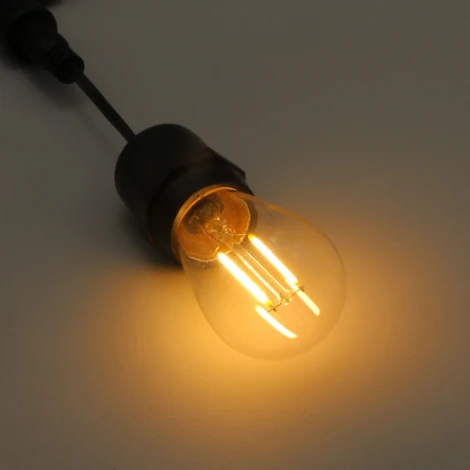 Лампа Филаментная H60 мм 220В, Цоколь E27, 2 Вт, Тепло-белая, 2700К Laitcom FLM27-2W-2WW