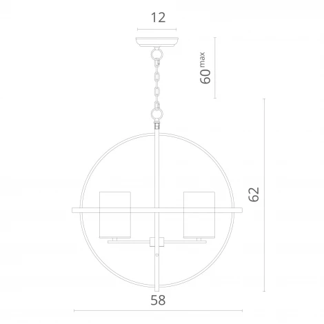 Подвесная люстра Divinare Spazio 1159/02 LM-4