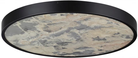 Настенно-потолочный светильник Odeon Light Bergi 5064/50L черн./серо-беж./металл/натур.камень/акрил с переключ.цветов.темпер. LED 50W 3000К/4000K/6000K (220V, круглые)