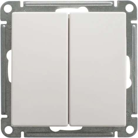 Выключатель встраиваемый двухклавишный (белый) Systeme Electric W59 VS610-256-1-86