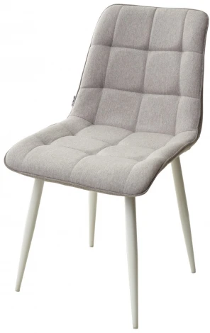 Стул CHIC VF-19/ VF-20 светло-серый/ серый, ткань/ белый каркас