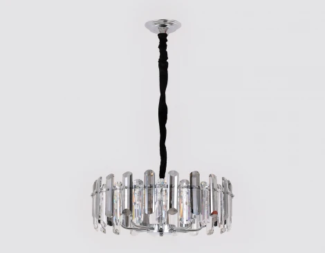 Подвесная люстра Ambrella Traditional TR5303 (220V, хрусталь, на цепи, круглые)