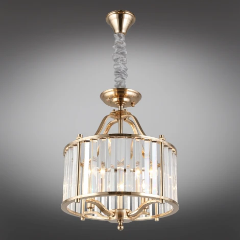 Подвесная люстра Aployt Romen APL.809.03.04 (220V, хрусталь, на цепи, свеча, круглые)