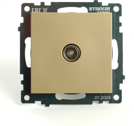 ТВ-розетка (золото) Stekker Катрин 49228