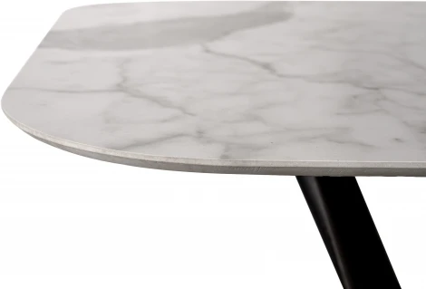 Стол обеденный обеденный JET CERAMIC прямоугольный 120*80 (Термопластичный полимер, Черный) FA Nero Statuario 80х120