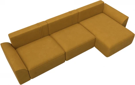 Диван угловой Лига-048 НПБ лонг Лига Диванов (Велюр) арт.128489