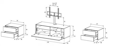 Тумба под телевизор Sonorous EX260