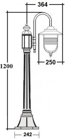Наземный фонарь IP44 Oasis Light TITAN 84707 10 PartA Bl (220V)
