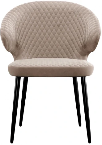 Стул DikLine 355 микровелюр Z128 бежевый, ножки черные