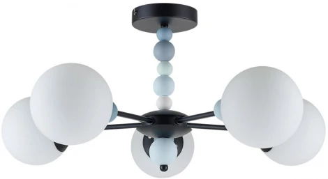 Потолочная люстра на штанге Lumion Sunday 6526/5C черный E14 5*40W 220V (шарики)