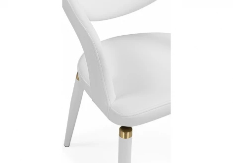 Стул на металлокаркасе Palma white / white and gold 15929