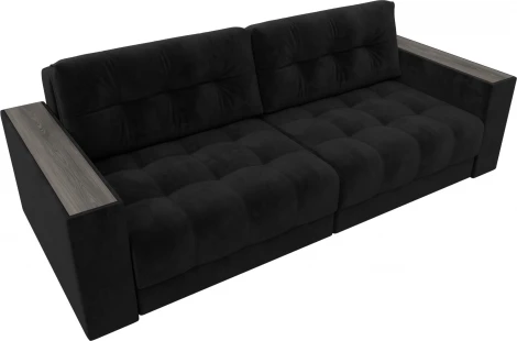 Диван прямой с декором Лига-049 НПБ Лига Диванов (Велюр) арт.128392