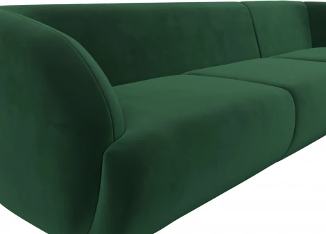 Диван угловой Лига-041 правый угол (Зеленый/Велюр) Лига Диванов арт.122188