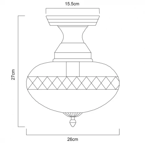 Потолочная люстра Arte Lamp Faberge A2303PL-1SG