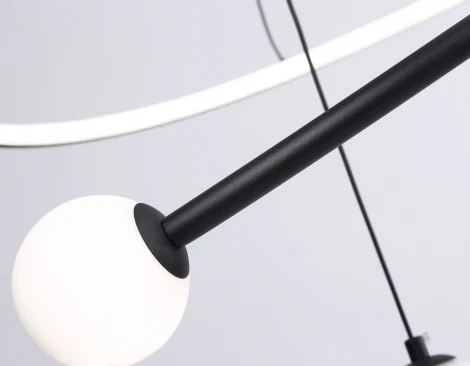 Подвесной светильник Ambrella Comfort FL66303 (регулировка яркости, LED, 220V, пульт управления, на тросе, шарики)