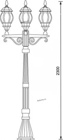 Наземный фонарь Elektrostandard Farola NLG99HL005 черное золото