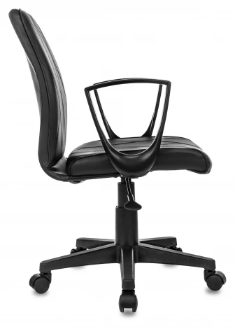 Кресло CH-327 черный эко.кожа крестов. пластик Бюрократ CH CH-327/BLACK-PU