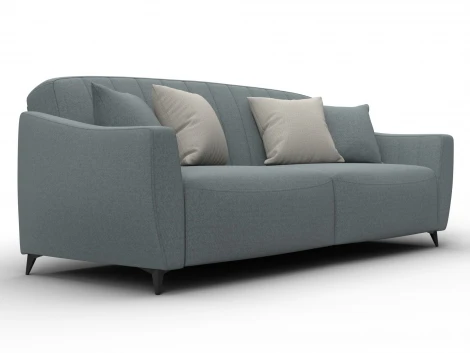 Диван-книжка Лига-095 НПБ (ДВП,ДСП,ЛДСП,Брус,Фанера,ЛДВП/Металл/Рогожка/Серый) Лига Диванов 132564