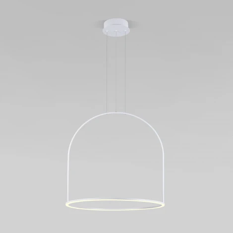 Подвесной светильник Eurosvet Over 90323/1 белый (LED, 220V, пульт управления, на тросе, круглые)