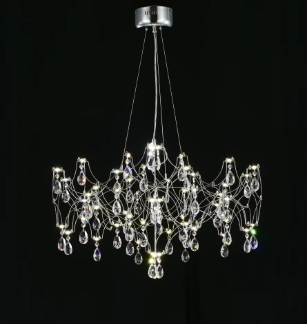 Подвесная люстра светодиодная с пультом и хрустальными подвесками Asfour MyFar Ileria MR2650-57P-50AD