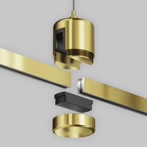 Подвес тросовый Hang с прямым коннектором питания Flarity латунь Maytoni Accessories for tracks Flarity TRA157SW-IPC1-BS (24V)