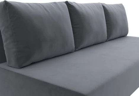 Диван прямой Лига-033 (Серый/Велюр) Лига Диванов арт.121093