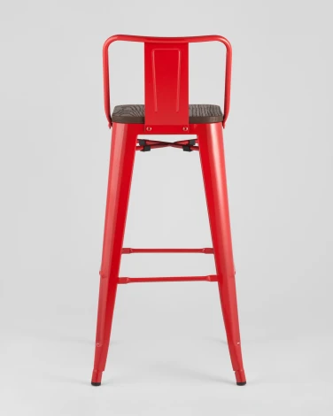 Стул барный Stool Group TOLIX WOOD со спинкой красный глянцевый УТ000001197