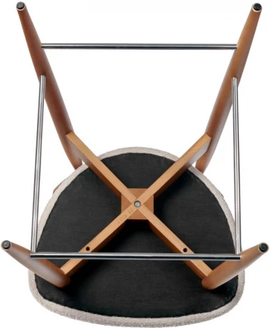 Стул полубарный Lucas латте букле с ножками цвета орех Bradexhome арт.RF 0549