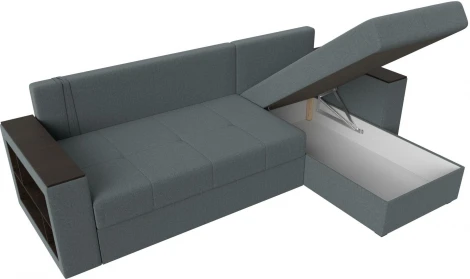 Диван угловой Дубай Лайт правый угол (Серый/Рогожка) Лига Диванов арт.121640