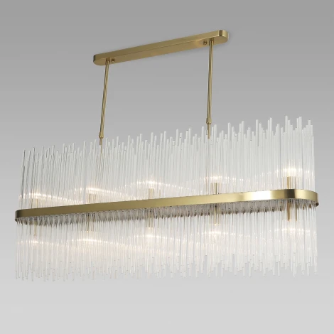 Подвесная люстра Wi-Fi на штанге Bogate's Allure 486/10 (220V, управление смартфоном, голосовое управление, умный дом - Minimir Home, Алиса, Маруся, Салют)