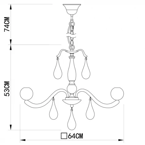 Подвесная люстра Arte Lamp Sigma A3229LM-6WH