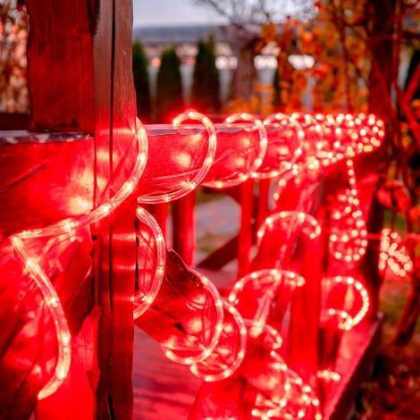 Гирлянда светодиодная Дюралайт, 15м, коннектор в/к. красный свет Uniel ULD-D50 15M/С08 IP44 RED