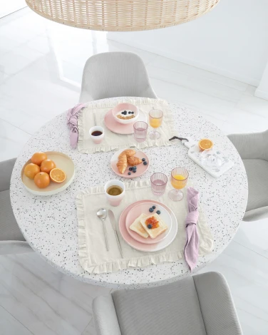 Обеденный стул La Forma (ex Julia Grup) Konna (Серый/ Пена,Пенополиуретан,Металл,Фанера,Сталь)