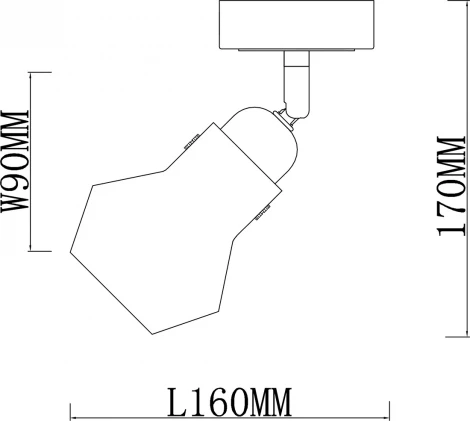 Спот Escada Carlo 593/1A 1x40Вт E14, металл, чёрный/хром
