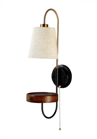 Бра Crystal Lux Twins AP1 USB WENGE