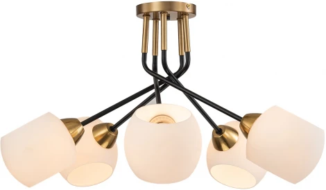 Потолочная люстра на штанге Escada Bond 2113/5P E27*40W Copper/Black (220V)