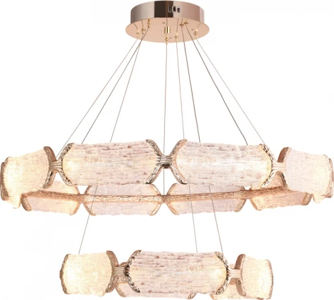 Подвесная люстра ярусная Fluorite Epico FL1050-10P (LED, 220V, на тросе, кольцо)