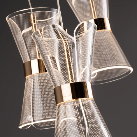 Подвесной светильник каскадный Freya Dress FR5438PL-L37G (LED, 220V, на проводе)