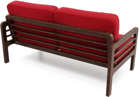 Диван Arsko прямой Бергер Б орех велюр красный