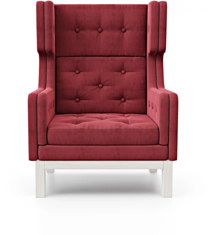 Кресло Arsko Айверс Хай Беленый дуб шенилл красный