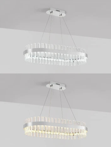 Подвесная люстра светодиодная Natali Kovaltseva Royalton INNOVATION STYLE 83181 (регулировка яркости, 220V, пульт управления, управление смартфоном, на тросе)