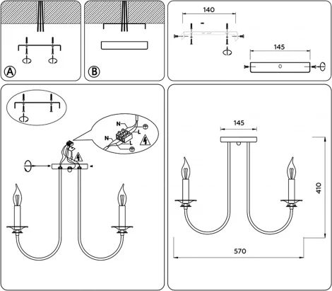 Потолочная люстра Ambrella TRADITIONAL TR9621