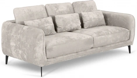 Диван Amsterdam трехместный ОГОГО (арт.786589), (Велюр,Ткань/Серый)