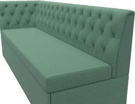 Диван кухонный Маркиз с углом слева (Зеленый/Рогожка) Лига Диванов арт.123179L