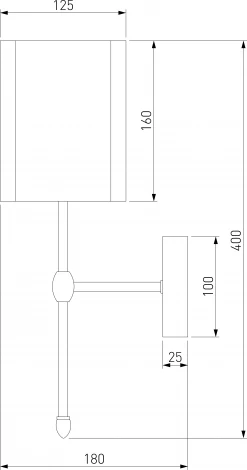 Бра Eurosvet Notturno 60162/1 латунь (220V)
