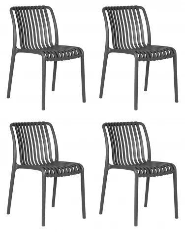 Набор 4 шт стул обеденный DOBRIN WALTER (темно-серый)