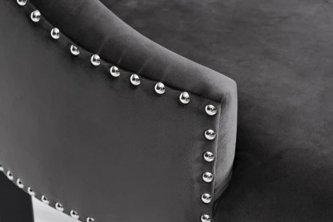 Обеденный стул Garda Decor 236-2K-СЕРЫЙ-Riv96 (Черный/Темно-серый)