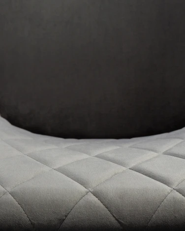 Стул обеденный ROBERT (черные матовые ножки, велюр V108-92 Антрацит)