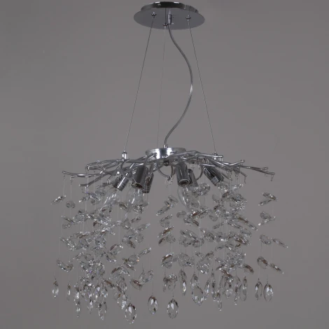 Подвесная люстра хрустальная Reluce 08180-0.4-06 CR (220V, на тросе)
